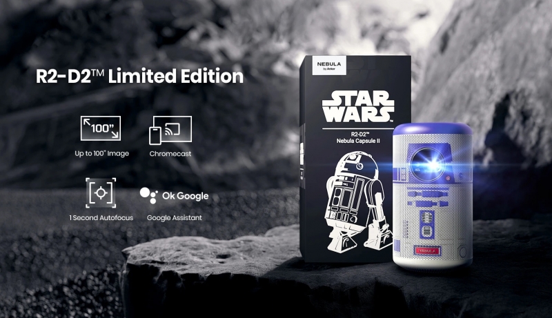 Для настоящих фанатов Star Wars: Anker представила специальную версию проектора Nebula Capsule II в расцветке дроида R2-D2