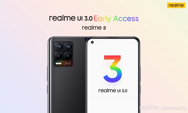 realme запустила тестирование realme UI 3.0 на основе Android 12 для realme 8