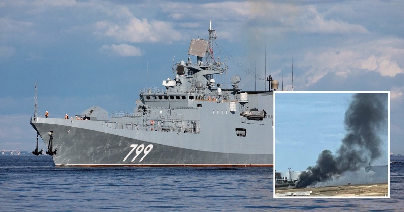 Русский военный корабль… Морские дроны поразили минимум три российских корабля, включая новый флагман «Адмирал Макаров», который заменил крейсер «Москва»