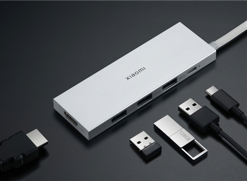 Xiaomi представила док-станцию 5-в-1 для ноутбуков с поддержкой 100-ваттной зарядки, HDMI и портами USB