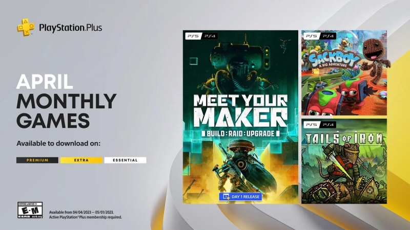 Бесплатные игры апреля уже доступны подписчикам PS Plus. В этот раз Sony предлагает Meet Your Maker, Sackboy: A Big Adventure и Tails of Iron 