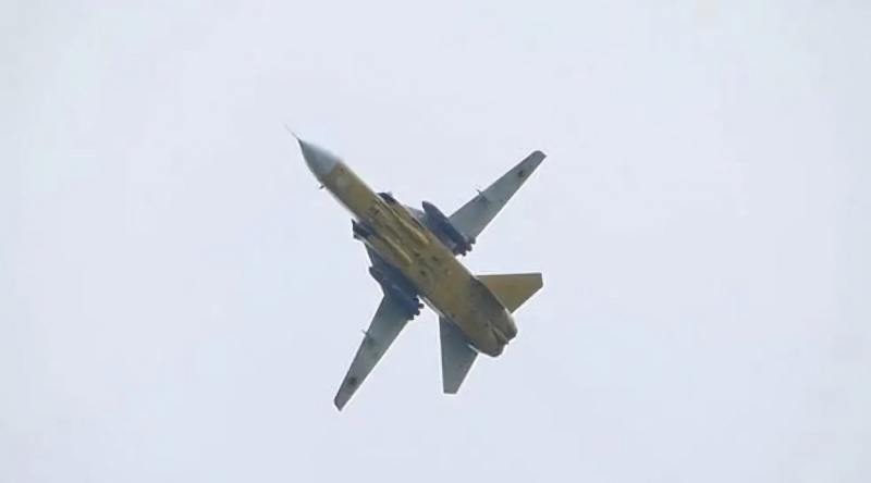 Украинский штурмовик Су-24М с ракетами Storm Shadow появился на видео
